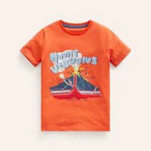 NWOT Mini Boden Educational Textured Fact T-Shirt